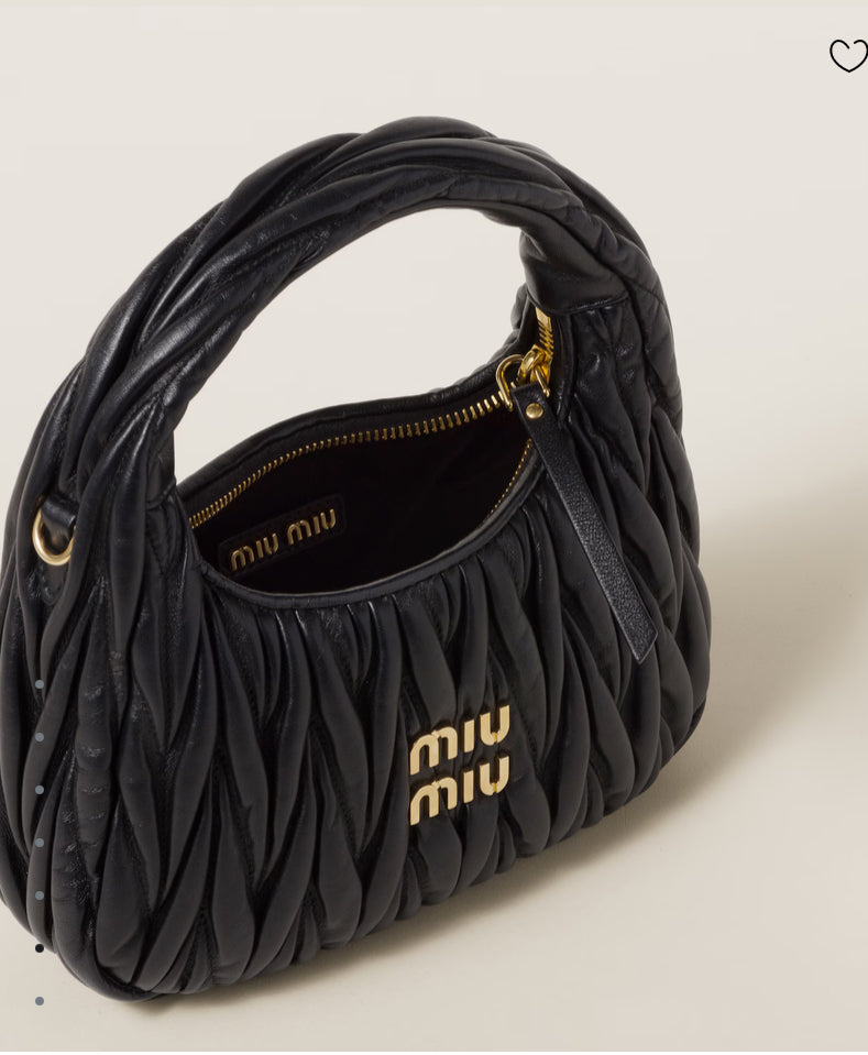 MIU MIU Borsa hobo wander in nappa matelassé