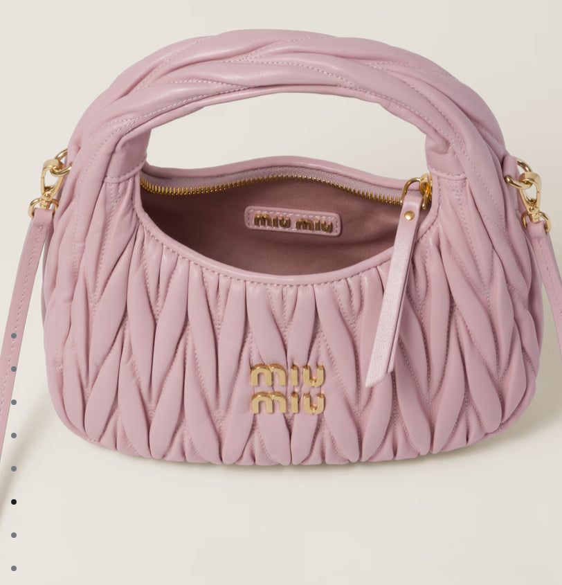 MIU MIU Borsa hobo wander in nappa matelassé