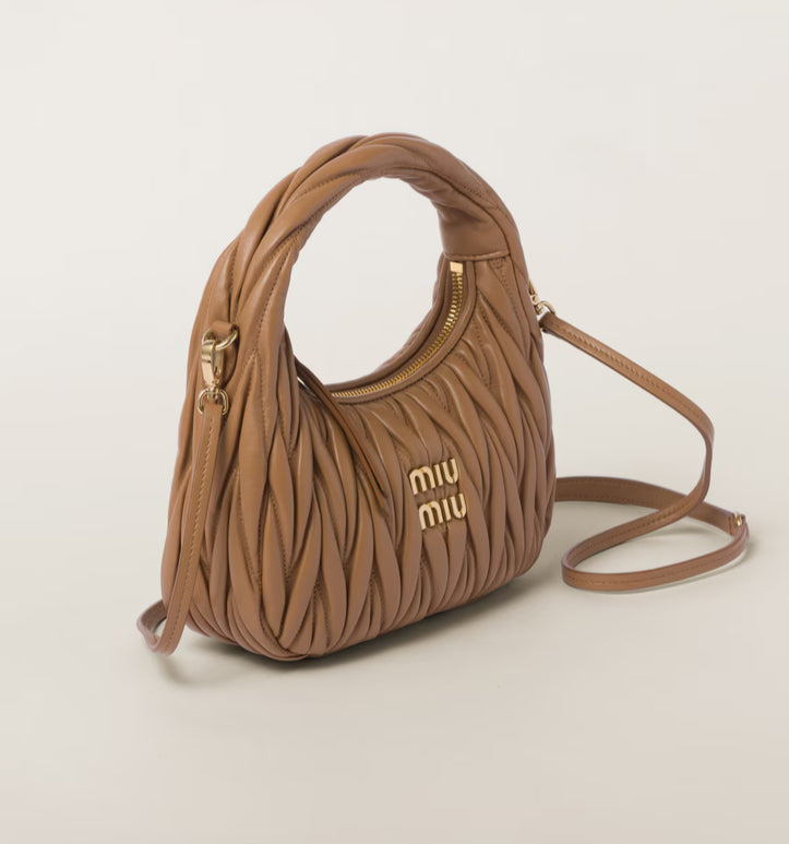 MIU MIU Borsa hobo wander in nappa matelassé